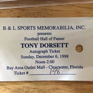 Dallas Cowboys Tony Dorsett Autograph Helmet
